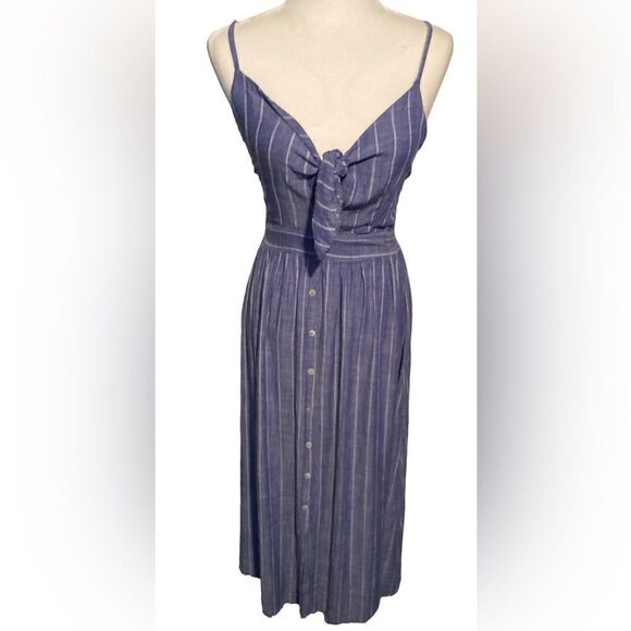 Rebellion Blue & white striped sundress Small - Picture 1 of 5